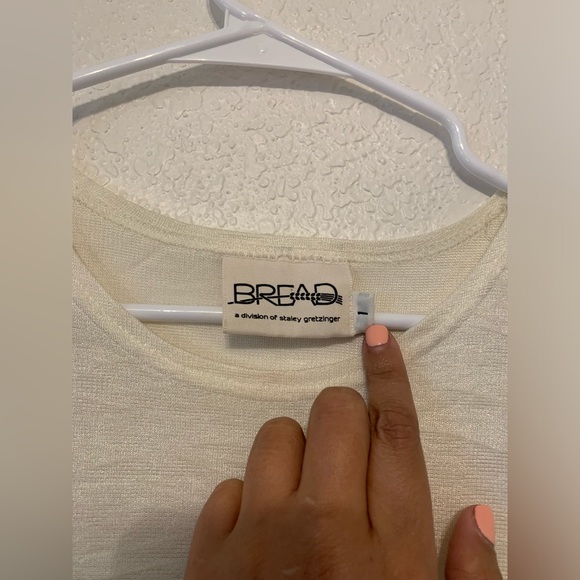 BREAD by Staley Gretzinger Sleeveless Small Embroiled Floral Knit Wearable Art - Picture 5 of 8